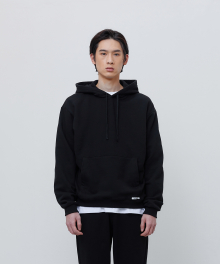 FINEST COTTON PULLOVER HOODIE-BLACK