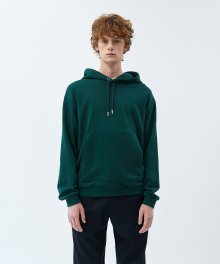 FINEST COTTON HOODIE-DARK GREEN