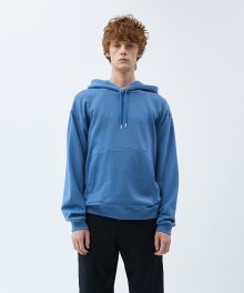 FINEST COTTON HOODIE-BLUE STONE