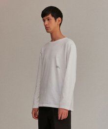 LOGO LONG SLEEVE MEN [WHITE]