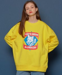 [UNISEX] 폭스 로고 스웻셔츠 (YELLOW)