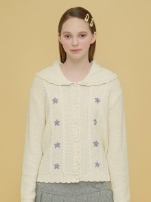 flower sailor cardigan