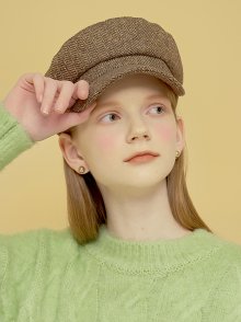 herringbone newsboy cap