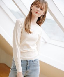 Pearl Sleeve Knit_Ivory
