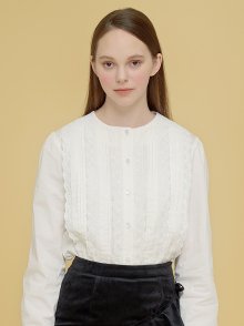 pintuck lace blouse