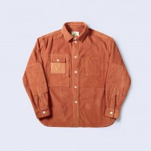 CORDUROY UTILITY SHIRTS ORANGE