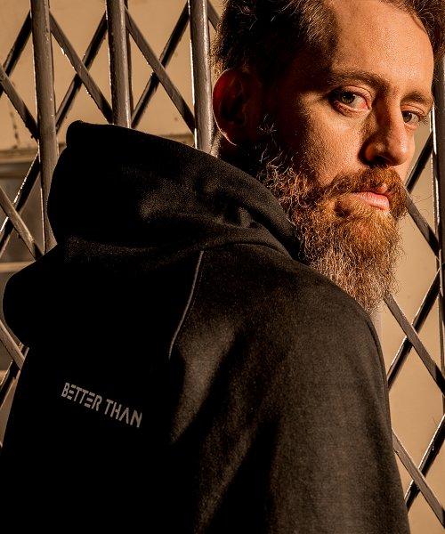 베러댄88(betterthan88) 그레이셔 오버핏 후드티 밴타블랙