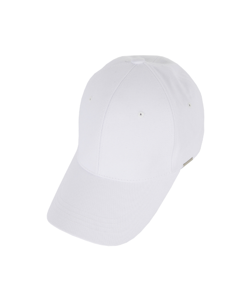 바잘(varzar) [Unisex] 메탈 팁 오버핏 볼캡 화이트