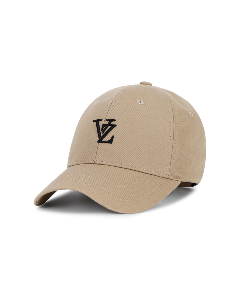 바잘(varzar) [Unisex] 3D 모노그램 로고 오버핏 볼캡 베이지