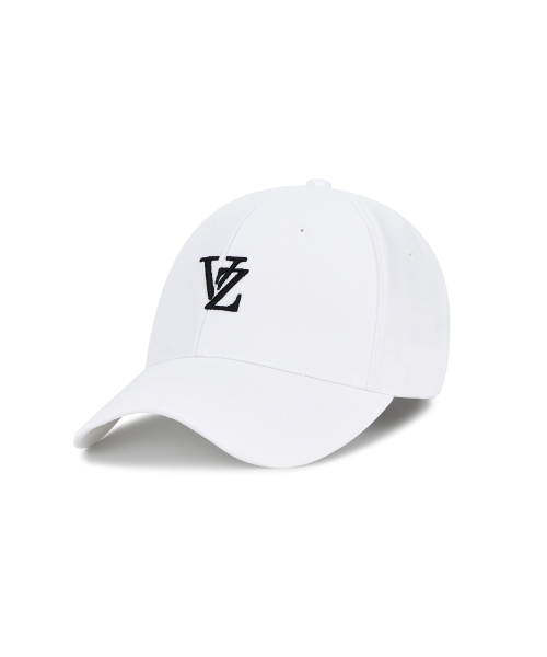바잘(varzar) [Unisex] 3D 모노그램 로고 오버핏 볼캡 화이트