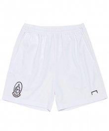 EMBLEM PLAYER SHORTS - WHITE