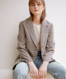 Timeless Check Jacket_Beige Brown