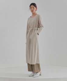 BELTED DRESS WOMEN [CREAM]