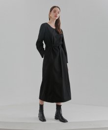 BELTED DRESS WOMEN [BLACK]