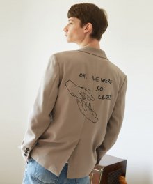 [unisex] close jacket (beige)