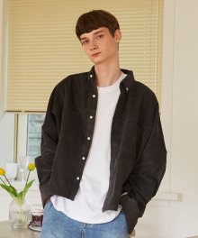 [unisex] corduroy jacket (dark grey)