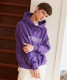 [unisex] lettering hood (purple)