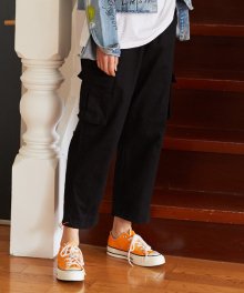 [unisex] orange point pants (black)