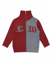 C COWICHAN ZIP-UP CARDIGAN_RED