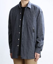 Cut.Check Shirts (Navy)