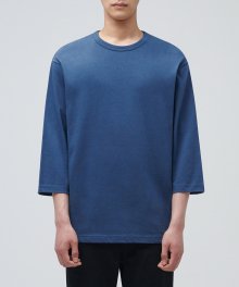 크루 넥 7부 티셔츠 [그레이쉬 블루]