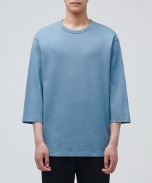 크루 넥 7부 티셔츠 [세룰리안 블루]