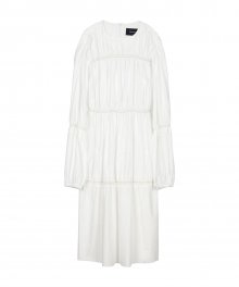 이리스 멀티 스티치  개더 드레스 atb386w(White)