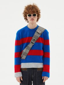스트라이프 크루넥 스웨터  atb252m(BLUE/RED)