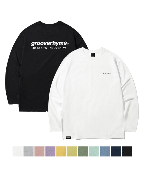 그루브라임(grooverhyme) [2PACK] 유니)C100미니쭈리 - LOCATION 티셔츠(세미오버핏)(11COLOR)[LRARCTA711M/CTR311M/721M/GLT623I13/601H33〉