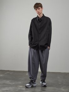 OVERSIZE BELTED PANTS [GREY]