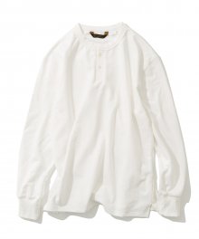 henly neck L/S tee off white