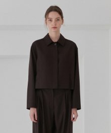 CROP JACKET WOMEN [BROWN]