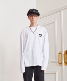 LOGO ROUND LONG SLEEVE T-SHIRT (WHITE)