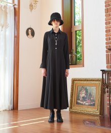 LONG SLEEVE SHIRT ONE PIECE (BLACK)