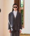 OVERSIZE TWO BUTTON SET JACKET (GRAY)