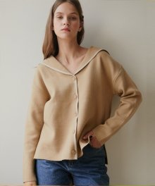 973 sailor knit cardigan (beige)