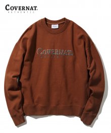 LINE AUTHENTIC LOGO CREWNECK BROWN