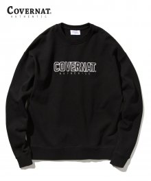 EMBROIDERY JERSEY LOGO CREWNECK BLACK