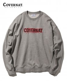 EMBROIDERY JERSEY LOGO CREWNECK GRAY