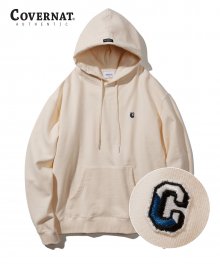 MULTI C LOGO WAPPEN HOODIE IVORY