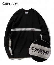 BLOCK LINE CREWNECK BLACK