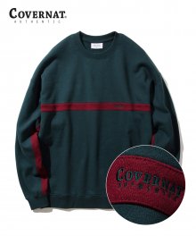 BLOCK LINE CREWNECK GREEN