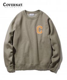 FLEECE C LOGO CREWNECK GREEN