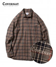 1PK TARTAN CHECK SHIRTS BROWN