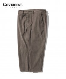 CORDUROY ANKLE CUT WIDE PANTS GRAY