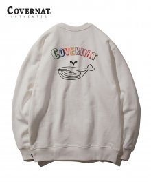 WHALE LOGO CREWNECK IVORY