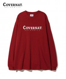 L/S AUTHENTIC LOGO TEE BURGANDY