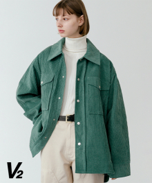 [UNISEX] Overfit snap jacket_green