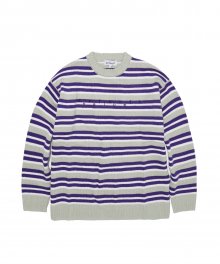 DV LOGO STRIPE KNIT(EMERAL)