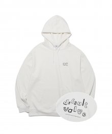 HANDWRITING DV LOGO HOOD(WHITE)